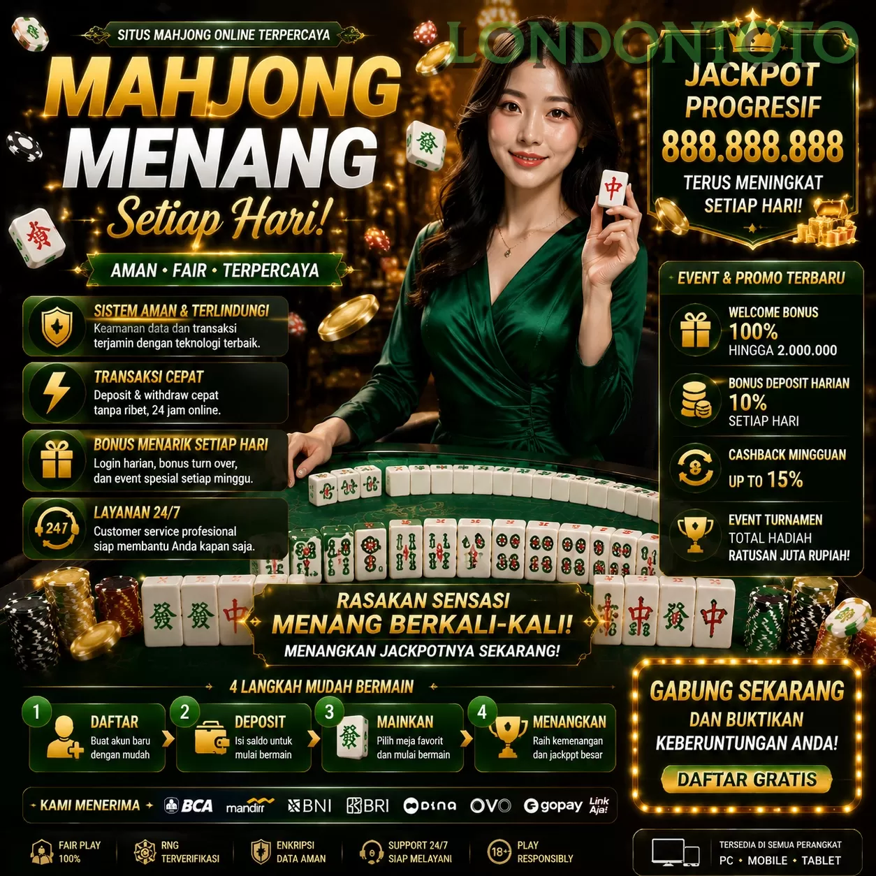 Main londontotoq Menang Jackpot Besar